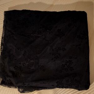 Elegant Black Floral Fabric New